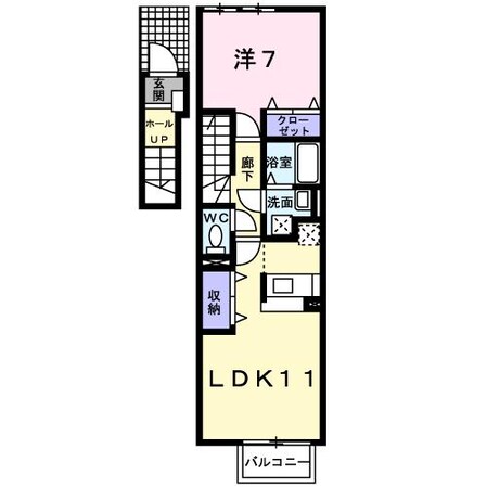 日永駅 徒歩19分 2階の物件間取画像